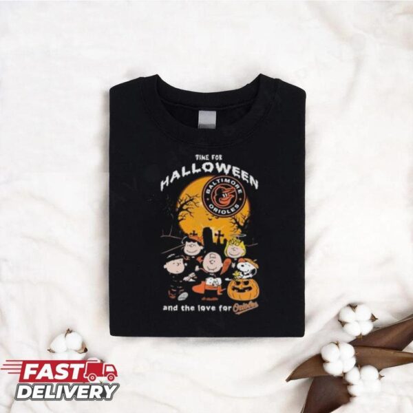 Baltimore Orioles Snoopy Peanuts Time For Halloween And Orioles shirt