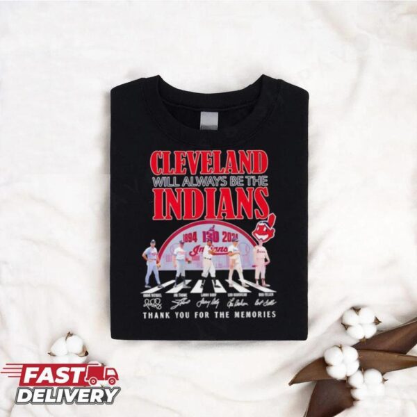 Cleveland will always be the Indians Cleveland Indians players abbey road thank you for the memories signature shirt