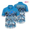 Detroit Lions NFL Hawaiian Shirt Graphic Tropical Pattern 3D Printed Beach Shirt Summer Gift For Fan