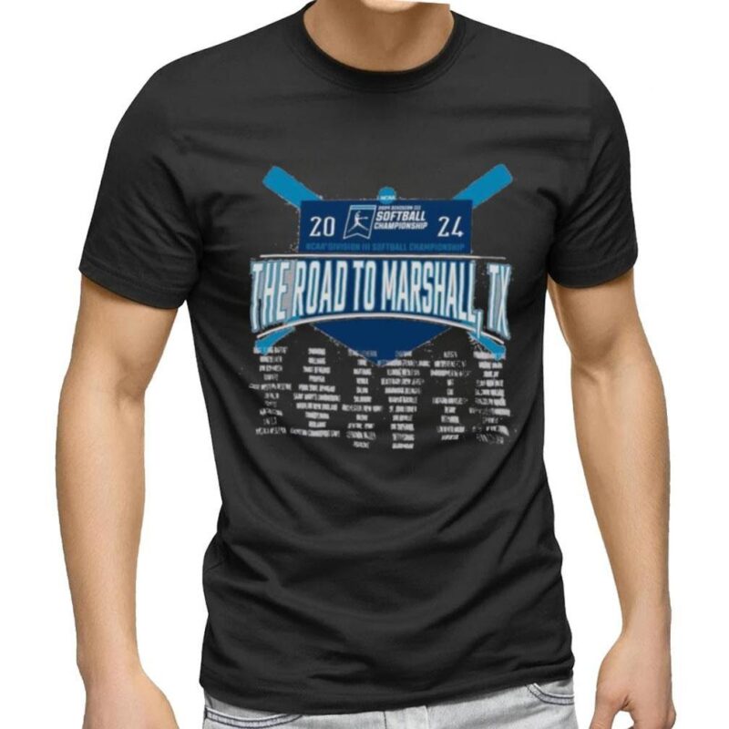 Funny The Road To Marshall, TX 2024 NCAA Division III Softball Championship Shirt