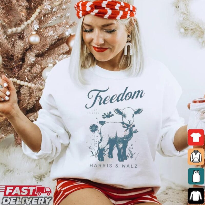 Harris And Walz Est In 2024 Sheep Freedom We’re Not Going Back T shirt