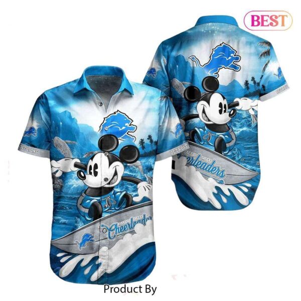 HOT TREND Detroit Lions NFL Hawaiian Shirt Mickey Graphic 3D Printed Gift For Fans