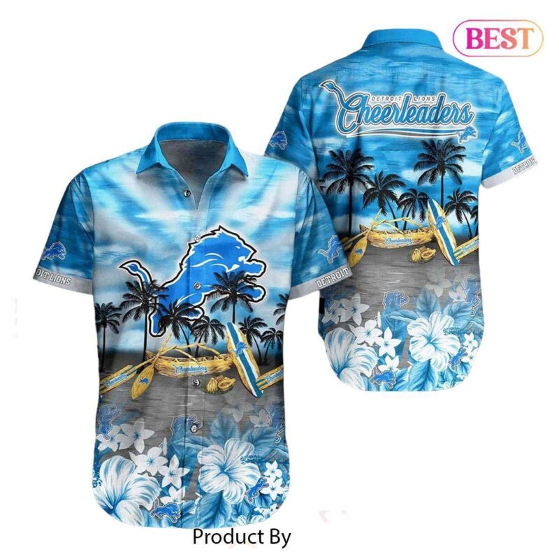 HOT TREND Detroit Lions NFL Hawaiian Shirt Tropical Pattern Summer For NFL Football Fans