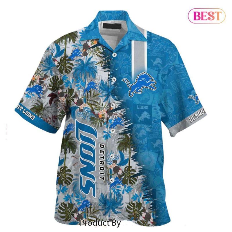 HOT TREND Detroit Lions NFL Team Football Beach Shirt Summer Button Down Hawaiian Shirt Fan Ever