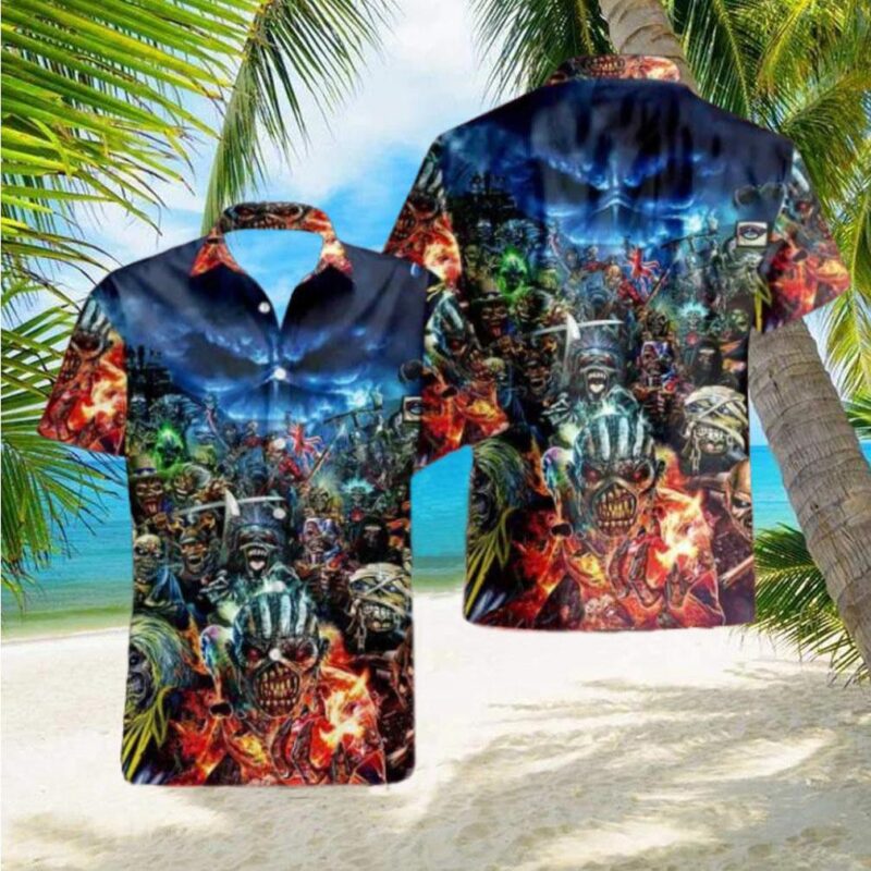 Iron Maiden This Time It Is War 2024 Summer Trend Fan Gifts Hawaiian Shirt