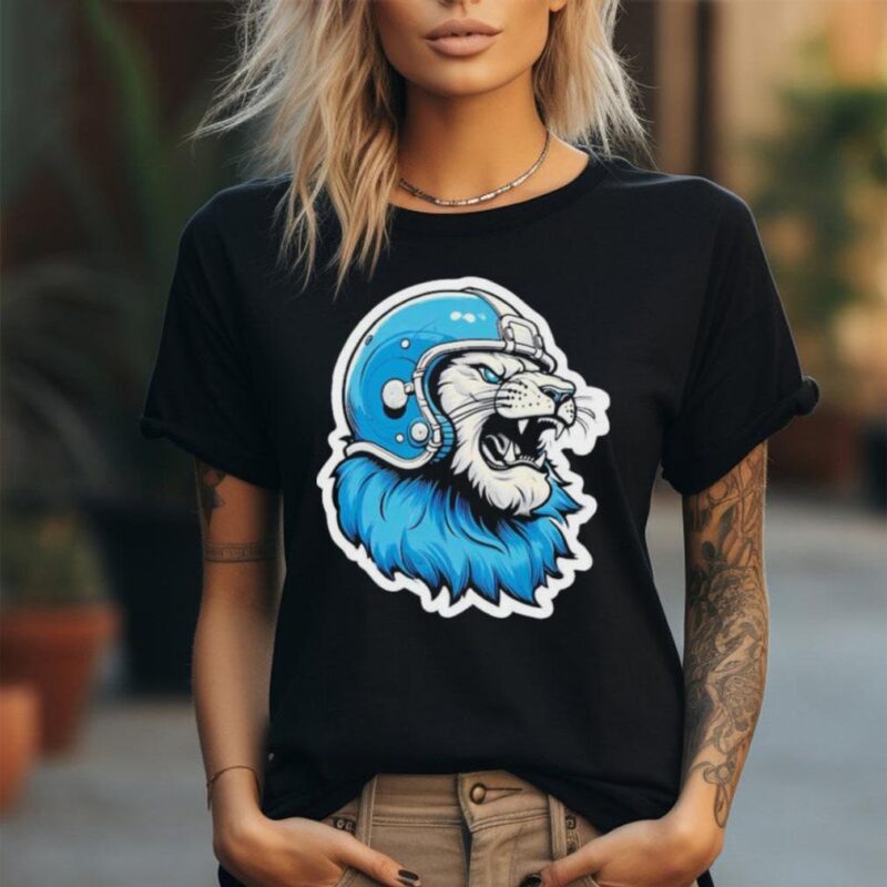 Lions Football Wearing Helmet Detroit Logo 2024 shirt