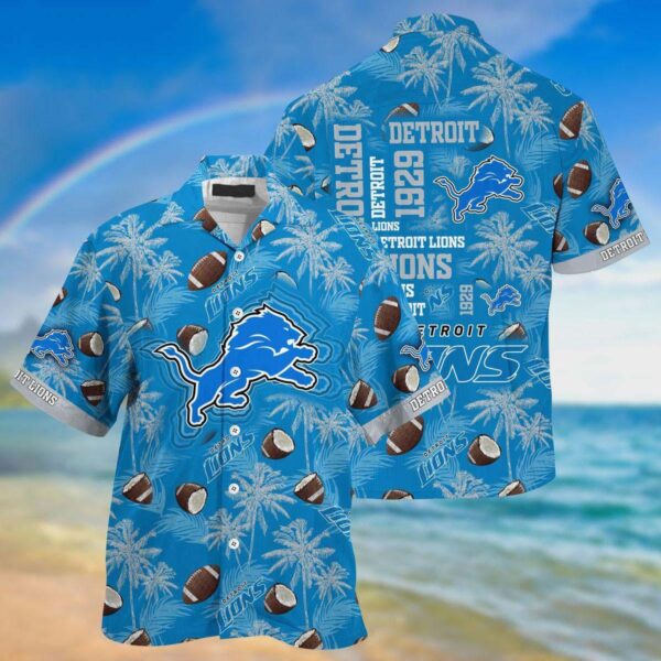 NEW Detroit Lions NFL Hawaiian Shirt And Short