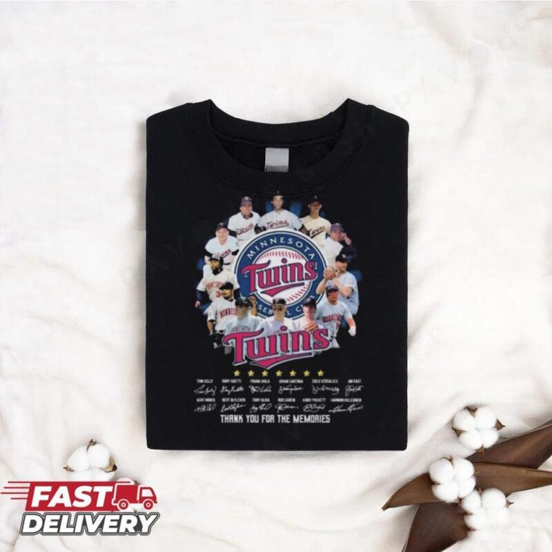 Official Minnesota Twins Thank You For The Season 2024 And Memories Signatures T Shirt