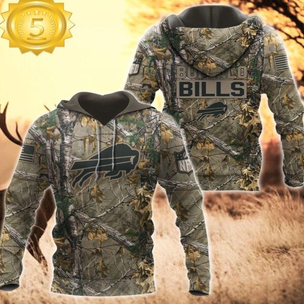 Buffalo Bills Hunting Camo NFL 3D Hoodie Shirt