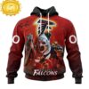 Custom Name And Number Atlanta Falcons Horror Terrifier Ghoulish Halloween Day Hoodie