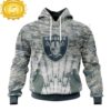 Custom Name And Number NFL Las Vegas Raiders Honor US Air Force Veterans 3D Hoodie Shirt