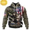 Custom Name And Number NFL New England Patriots Veterans Honor The Fallen 3D Hoodie Shirt