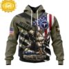 Custom Name And Number NFL Tennessee Titans Veterans Honor The Fallen 3D Hoodie Shirt