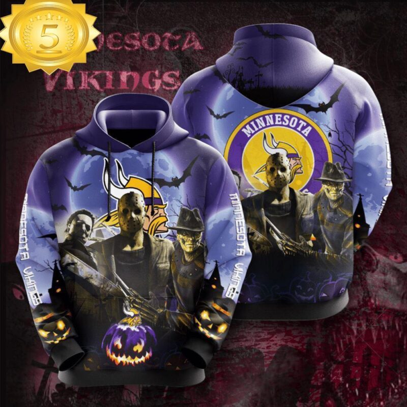 Halloween 2024 Minnesota Vikings 3D Hoodie