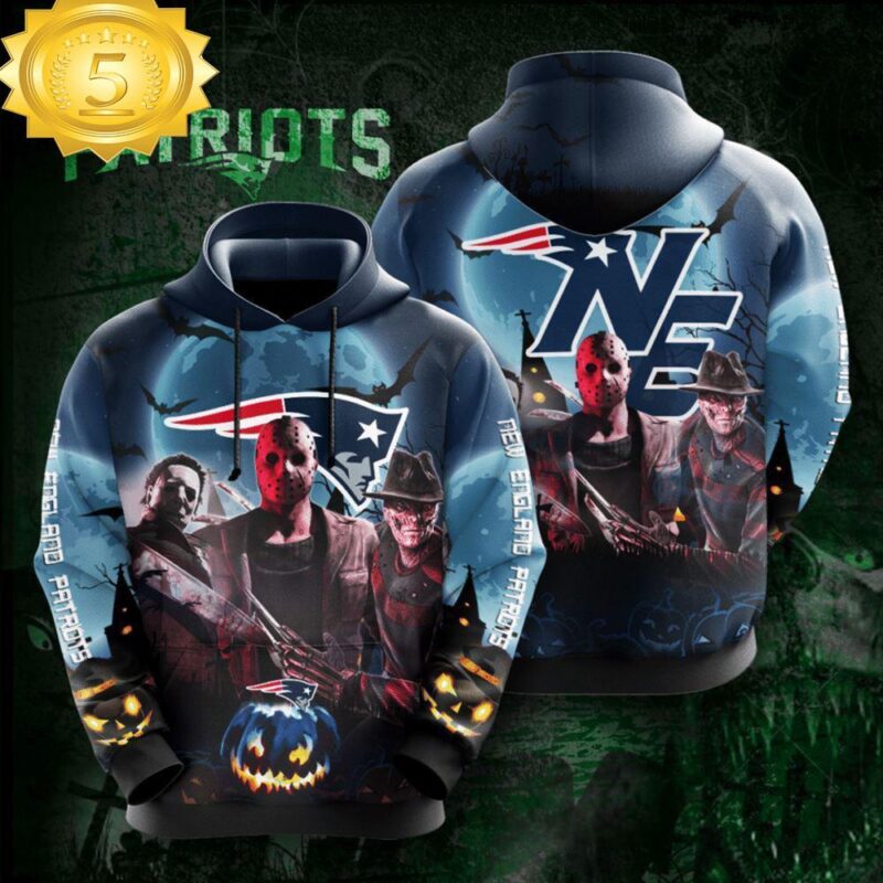 Halloween 2024 New England Patriots 3D Hoodie