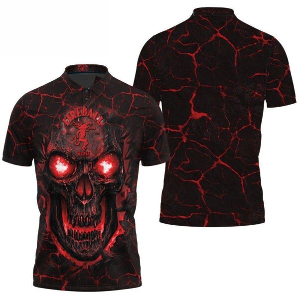 Lava Skull Fireball Printed Graphic Printed TShirt