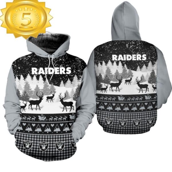 NFL Las Vegas Raiders 3D All Over Print Hoodie Shirt Gift For Xmas