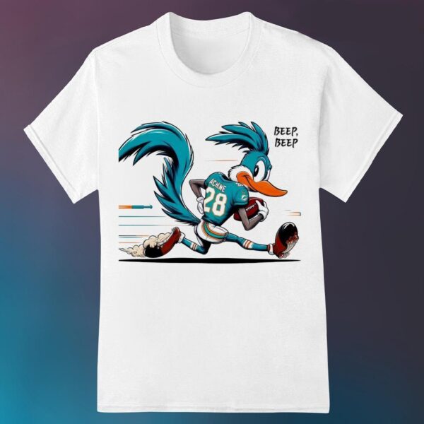 Achane Miami Dolphins Road Runner Beep Beep shirt