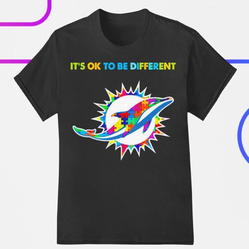 Miami Dolphins Autism it’s ok to be different shirt