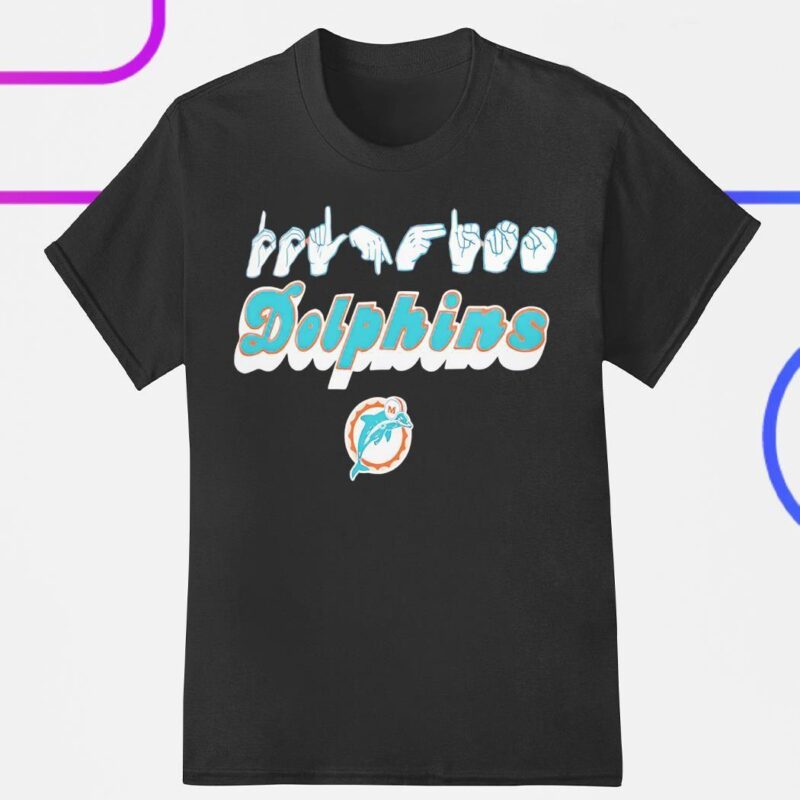 Miami Dolphins Sign Language Hands Shirt