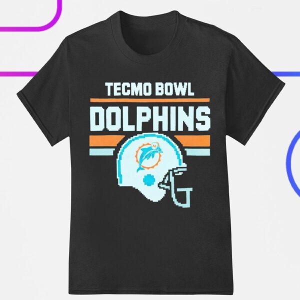 Tecmo Bowl Miami Dolphins helmet shirt