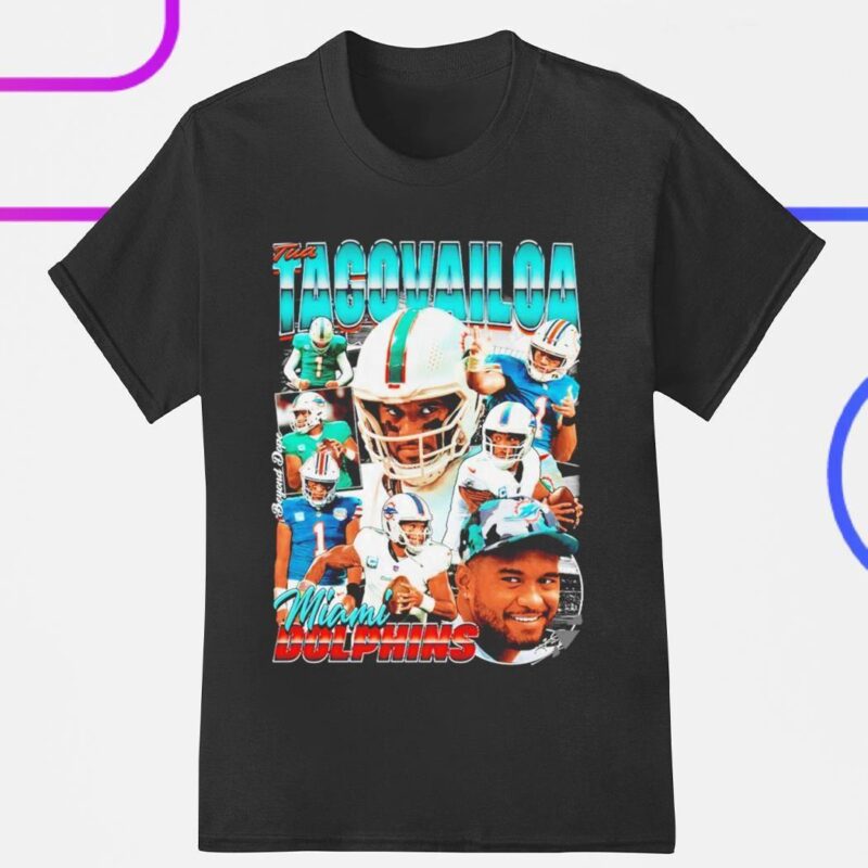 Tua Tagovailoa Miami Dolphins Football Graphic Signature 2024 Shirt